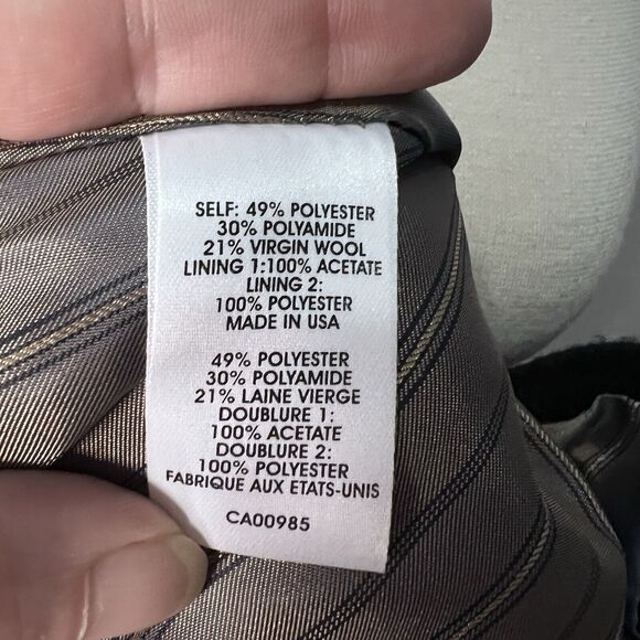 Nanette Lepore Blazer V-Neck Knit Black Buttons Career Office Size M Wool Blend - Picture 7 of 8